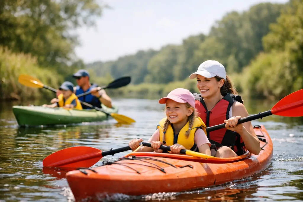 spływ kajakowy z dziećmi